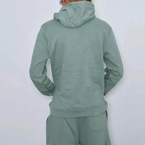 Ensemble de survêtement pour homme en deux pièces, short et sweat-shirt grande taille, couleur personnalisée, logo personnalisé, vêtements de sport décontractés, respirant, séchage rapide - Product Image 2