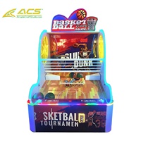 Machine de jeu d'arcade électronique à monnayeur pour adultes, centre de divertissement intérieur, basketball et boxe, interface en anglais