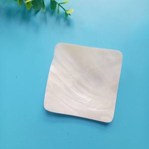 Caviar Shell <b>Plate</b> Natural Seashell Coastal Beach House Table Decor Mother of Pearl Square Shape Made in Vietnam by Vitrapro - Product Image 2