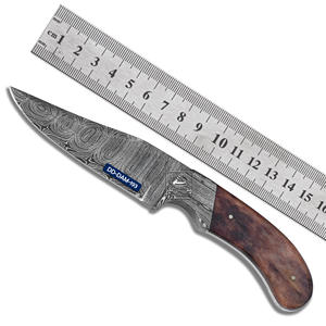 มีดล่าสัตว์ดาบเหล็กดามัสกัสทำมือคุณภาพสูงปรับแต่งได้ รุ่น DD-DAM-190 ปลายหยดน้ำ ใบมีดเหล็กดาบเหล็กดามัสกัสหนา 4 มม. ด้ามทำจากกระดูกอูฐย้อมสี - Product Image 4