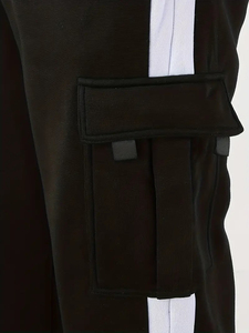 Wholesale Men's Canvas <b>Cargo</b> Pants with Pockets Drawstring Custom Multi-pocket Hip Hop Stacked Breathable Lightweight Casual - Product Image 5