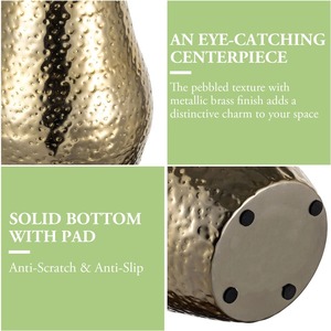 Vase Simple noir avec détails en or parfait pour le bureau d'étude de la chambre salon salon et cadeau créatif ou utilisation décorative - Product Image 5