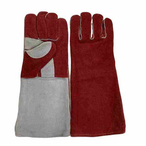 ถุงมือเชื่อมหนังได้รับการออกแบบอย่างดีเยี่ยมพร้อมความทนทานต่อความร้อน - Product Image 1