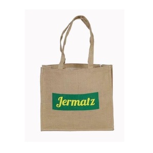 Nouveau sac de courses en jute avec logo, prix abordable, imprimé personnalisé, tissu recyclable, rose, blanc, bleu, exportation du Bangladesh - Product Image 1