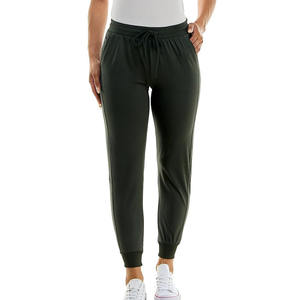 กางเกงวอร์มผ้าคอตตอน/โพลีเอสเตอร์สำหรับผู้หญิงมีกระเป๋ากางเกงด้านข้างมาใหม่โลโก้สไตล์เรียบ - Product Image 1