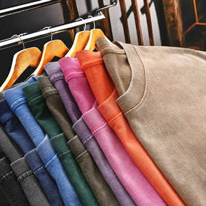 เสื้อยืดผู้ชายโอเวอร์ไซส์ลายกรดสไตล์วินเทจผ้าคอตตอนลายว่างเปล่า100% โอเวอร์ไซส์ออกแบบโลโก้ได้ตามต้องการ - Product Image 2