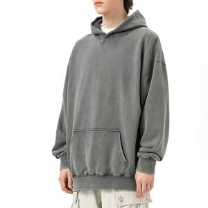 เสื้อมีฮู้ดโอเวอร์ไซส์สำหรับผู้ชายผ้าฝ้ายหนาปรับแต่งได้ - Product Image 3