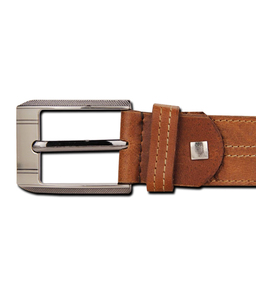 Vente en gros Ceinture décontractée en cuir véritable pour hommes, longueur personnalisée avec boucle en alliage réglable, design à tirer à l'huile de bronzage - Product Image 3