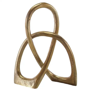 Adorno de esculturas de escritorio de aluminio Escultura de mesa de metal de nuevo diseño con acabado de níquel de alta calidad - Product Image 2