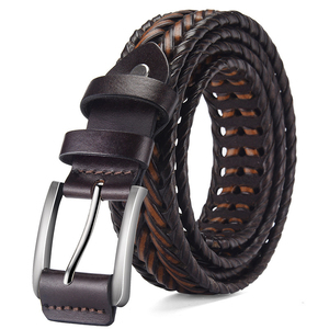 High Quality New Traditional Wholesale Custom Logo Pin Buckle Double Side Use Business Style <b>Men</b> Genuine Leather Belt - Product Image 1