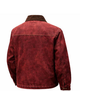 <b>Men's</b> <b>Jacket</b> Woekwear Detroit <b>Jacket</b> 14 Oz Washed Canvas Workwear <b>Jacket</b> Corduroy Collar Casual <b>Jacket</b> <b>Trucker</b> And Carpenter - Product Image 3