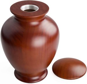 Vase en bois élégant urnes pour cendres humaines adulte homme femme pour adultes jusqu'à 200lb urne funéraire pour funérailles - Product Image 1