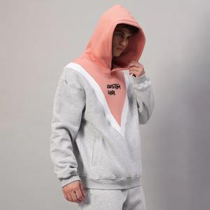 ชุดวอร์มกางเกงขาบานของผู้ชาย100% เสื้อกันหนาวมีฮู้ดสองชิ้นผ้าฟลีซระบายอากาศได้ดีพิมพ์โลโก้แบบกำหนดเอง - Product Image 3