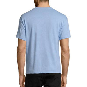 Última llegada Camiseta informal para hombre Secado rápido Anti-pilling Material suave duradero con manga corta Color sólido liso - Product Image 6