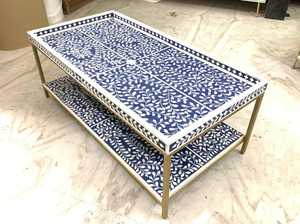 Mesa con incrustaciones de hueso de estilo moderno para dormitorio o apartamento de FAIZACRAFT - Product Image 4