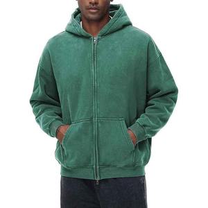 Custom Acid Wash Hoodies Hombres Pullover Oversized Loose Fit Cotton Vintage Streetwear Hoodie - Product Image 2