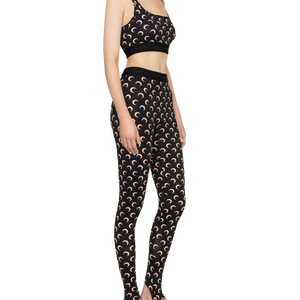 Taille haute 100 pour cent coton Leggings et soutien-gorge ensemble pour les femmes respirant Stretch doux tenue décontracté personnalisé taille haute mode - Product Image 4