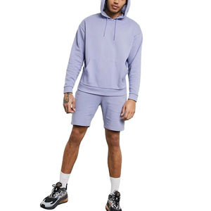 A prueba de viento Hombres Cremallera Sudadera con capucha Conjuntos cortos Liso teñido Personalizado Impermeable Unisex Sudadera con capucha Conjuntos cortos Secado rápido Sudadera con capucha Conjuntos - Product Image 5