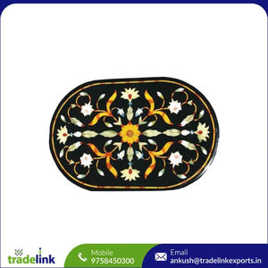 Marble Table Top Handmade Semi-Precious Inlay Dining <b>Kitchen</b> Center Home <b>Decor</b> Living Room Modern Design Solid Surface - Product Image 5