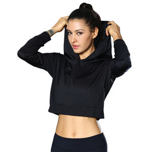 Sweat à capuche court pour femmes de haute qualité à la mode pull à capuche sweats tissu polaire mince pour l'hiver sweats à capuche - Product Image 5