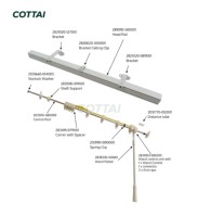 Unidad de control para persianas verticales, mecanismo de accionamiento de plástico con engranaje de reducción de perfil alto
