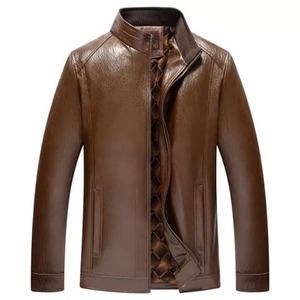 Veste d'hiver pour homme en cuir de mouton long et épais, fourrure de mouton, fourrure de mouton véritable, design et logo personnalisés, vente en gros - Product Image 3