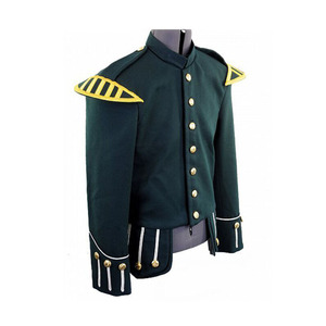Màu xanh lá cây Piper tay trống đôi áo khoác áo khoác <span class=keywords><strong>Scottish</strong></span> diễu hành ban nhạc Áo khoác handmade Áo khoác cưới cho nam giới-Tùy chỉnh Áo khoác - Product Image 1