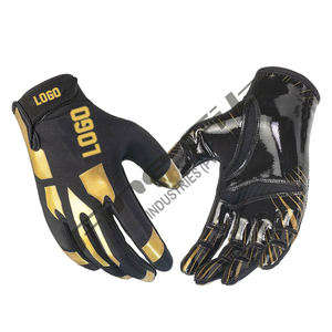 Guantes de fútbol americano Unisex personalizados de primera calidad Ligero Flexible Transpirable Ajustable Agarre suave Ropa cómoda - Product Image 4