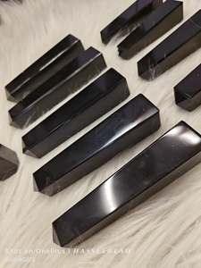 Tour de cristal d'obsidienne noire naturelle, pierre précieuse polie, pointe de protection pour la méditation, le Reiki, la décoration intérieure, cadeau - Product Image 5