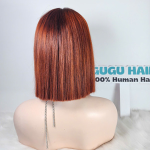 Perruque Bob Perruque de Fermeture Cheveux Bruts Vietnamiens Os Droite Ombre Gris Couleur Cheveux Humains Dentelle Transparente - Product Image 3