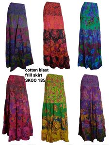 กระโปรงผ้าฝ้ายพิมพ์ลายแมนดาลาของผู้หญิงสไตล์วินเทจสไตล์ฮิปปี้โบฮีเมียนวินเทจผ้าชีฟองธรรมชาติสำหรับฤดูร้อน - Product Image 2