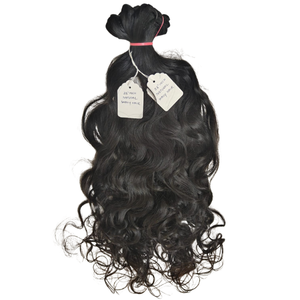 Vente en gros 100% paquets de cheveux Remy indiens bruts naturels 100% extensions de cheveux humains vierges bruts non transformés fabriqués en Inde - Product Image 1