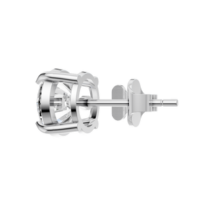 Pendientes de Botón Redondos con Corte Brillante de Moissanita VVS, Oro Sólido de 14K, Regalo para Mujer, Boda, Aniversario, Fiesta - Product Image 2