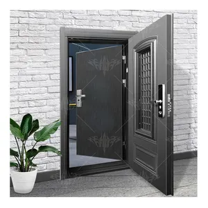 New Designs Luxury Modern Iron Security Steel Engraving Metal Art Door security doors for house