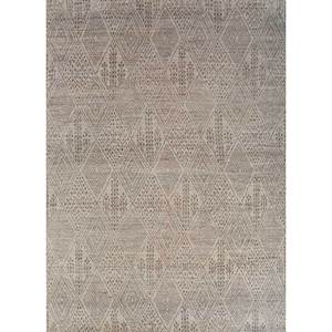 Alfombras de Lana Color Marfil Thyme, Anudadas a Mano, Diseño Geométrico Abstracto para el Hogar, Sala de Estar, Entrada, Pasillo, Diseño de Rompecabezas Rectangular para Adolescentes - Product Image 1