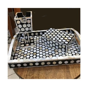 Brûleur Dukhoon de la plus haute qualité en bois et nacre, Mubkhar avec boîte à oud et plateau à prix abordables - Product Image 3