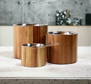 กล่องไม้ทรงกลมภาชนะไม้ที่ยังไม่เสร็จเป็นมิตรต่อสิ่งแวดล้อมกล่องเก็บของไม้ - Product Image 5