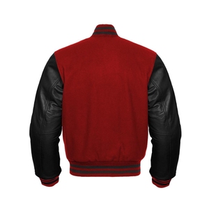 Chaqueta Universitaria de Béisbol al por Mayor, Cuerpo de Lana, Mangas de Cuero, Multicolor, Venta Caliente, Chaqueta Universitaria Personalizada con Letras - Product Image 6