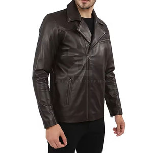 Nuevo diseño de moda PU tela hombres imitación cuero Formal frente chaqueta de invierno 2025 último estilo - Product Image 3