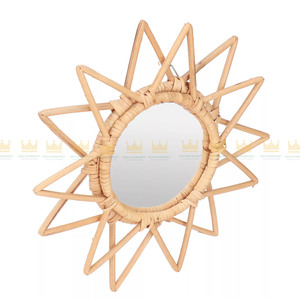 Offre Spéciale classique rotin maquillage miroir innovant rétro dressing salle de bain Art décoration personnalisable Design moderne - Product Image 3