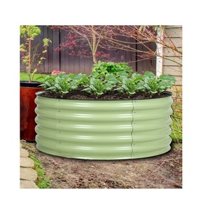 three compartment antique decorative Galvanized Planter with tary set home decoration outdoor indoor Supplies Plant <b>Standing</b> <b>Pot</b> - Product Image 6