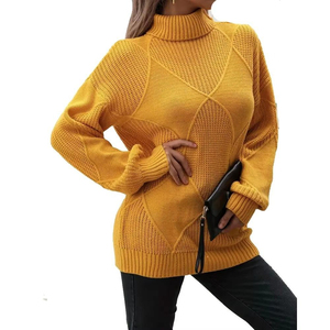 Suéteres Cálidos de Invierno para Mujer, Cuello de Tortuga, Color Personalizado, Suéteres Casuales de Moda con Manga Larga - Product Image 4