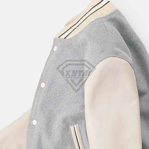 Venta al por mayor béisbol suelto Casual Varsity Sport Jersey chaqueta verde azul chaqueta de béisbol de talla grande ropa Varsity chaqueta para los hombres - Product Image 5