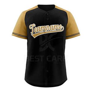 Maillot de baseball personnalisable pour homme, col en V, broderie en maille cousue, grandes tailles, vente en gros, sublimation, respirant, séchage rapide - Product Image 6