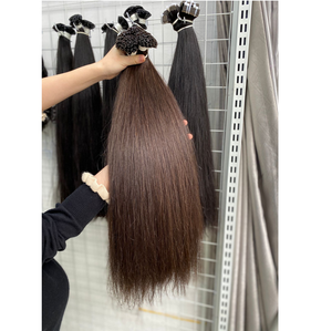 เครื่องทำผมมนุษย์บริสุทธิ์เรมี่ผมต่อคู่ปลายแบนเคราตินผมบลอนด์เวียดนามขนาด30นิ้ว - Product Image 1