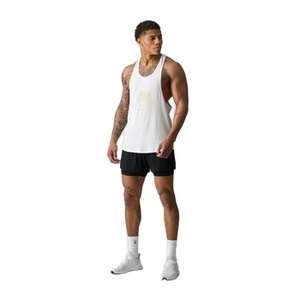 100% Cotton Y-Back <b>Tank</b> <b>Top</b> <b>for</b> <b>Men</b> Quick Dry Stringer Vest Custom Size Fitness Gym Training Workout Muscle Shirt ODM Supply - Product Image 1