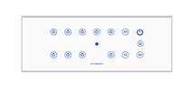 Sistema de Control de Pared Integrado con Interruptores Táctiles WiFi de 9 Luces, Serie White Glassy de Fox Domotics, Compatible con Alexa y NFC, Control Remoto, 6A 240V