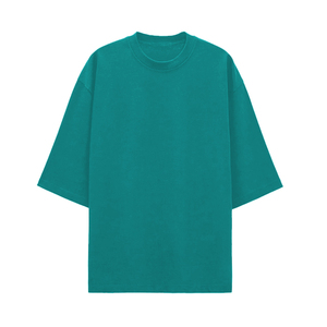 Camisetas de algodón 100% para hombre, 180 gramos de secado rápido, cuello redondo de gran tamaño, apto para Fitness, Jersey sólido, opciones de impresión de logotipo personalizable - Product Image 3