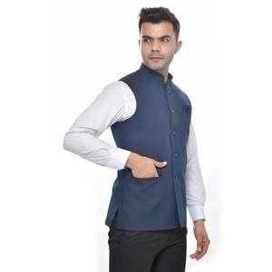 Chaleco Formal Azul Marino de la Mejor Calidad para Hombre, Tela de Lujo, Chaleco de Traje a Medida para Novio, Bodas y Ocasiones Especiales para Exportación - Product Image 1
