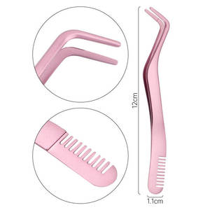 Pince à cils en acier inoxydable de haute qualité pour extensions Pince à épiler pour soins personnels - Product Image 3